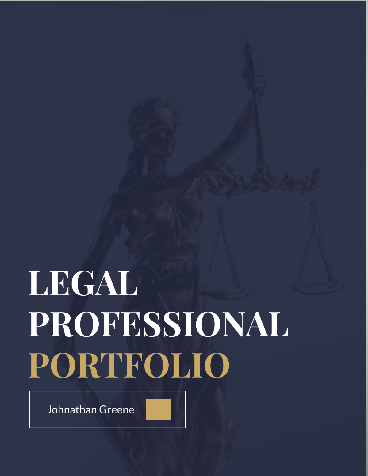 Legal Professional Portfolio Template