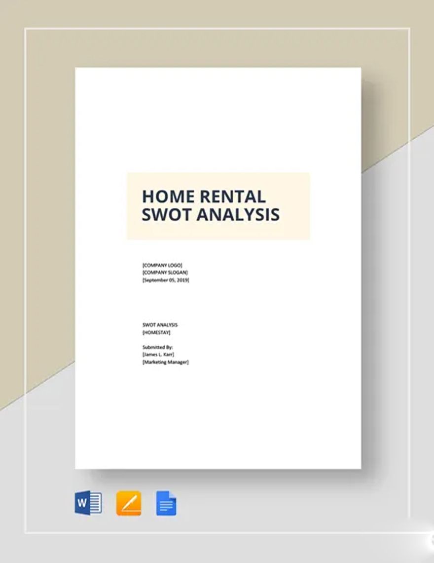 Home Rental Swot Analysis Template
