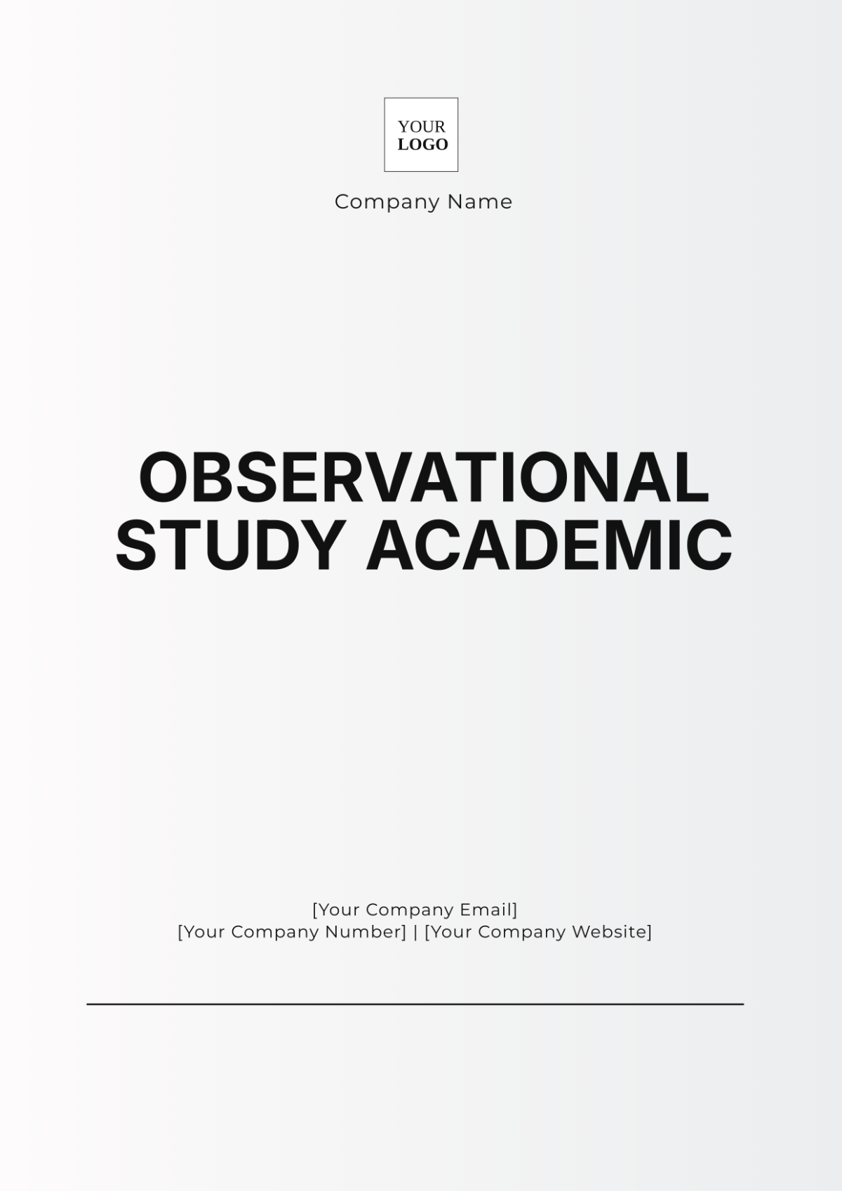 Observational Study Academic Template - Edit Online & Download