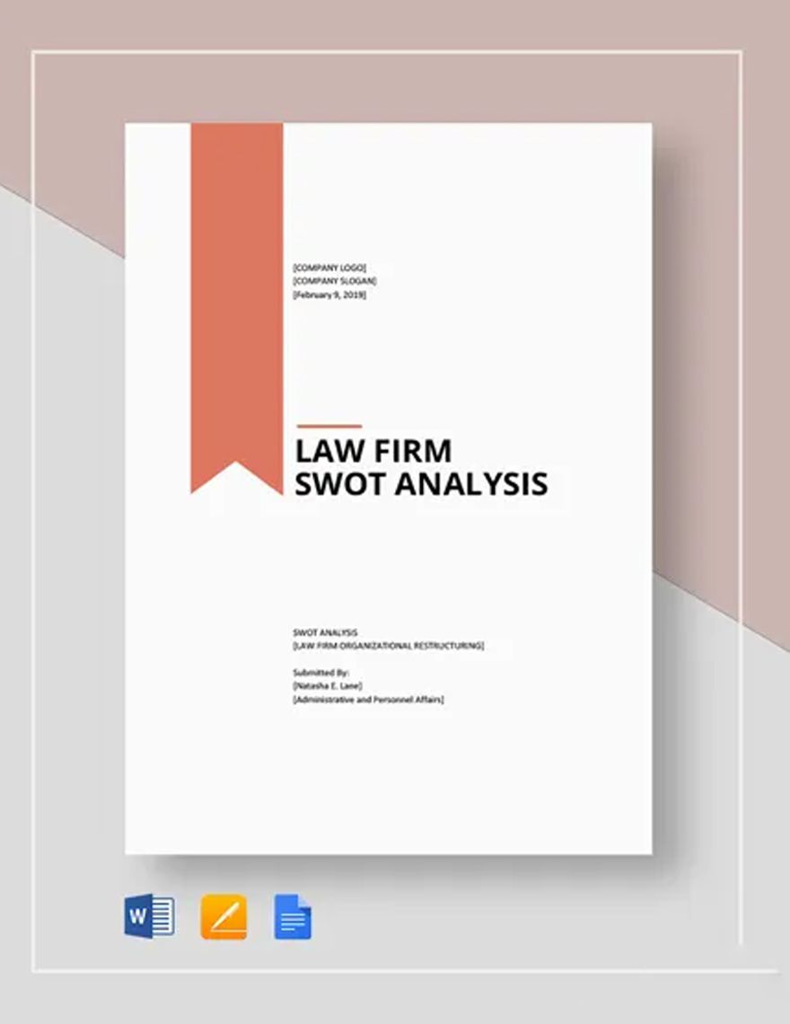 Law firm swot analysis template