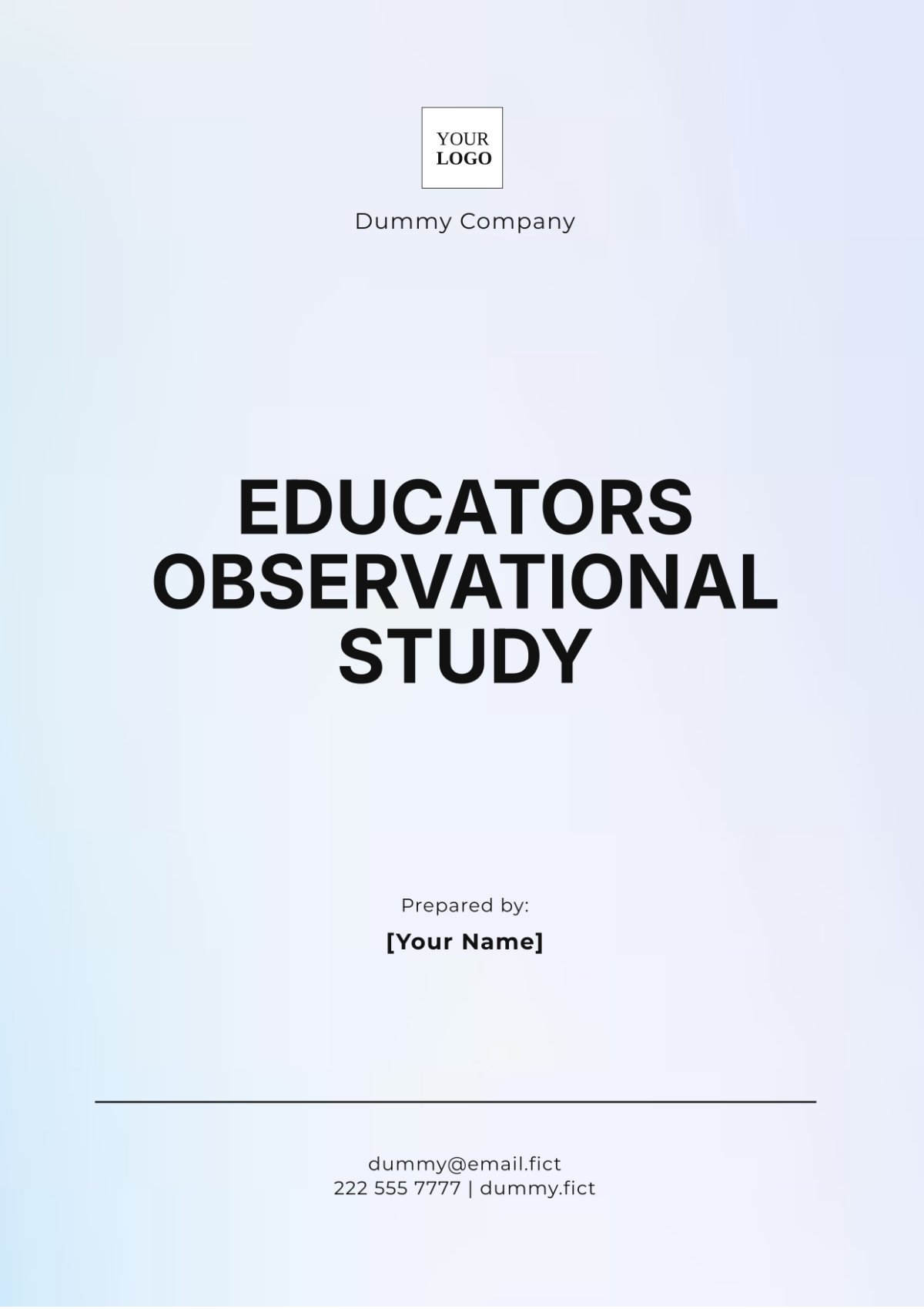 Educators Observational Study Template - Edit Online & Download