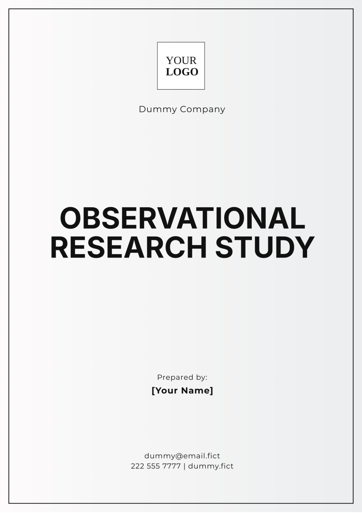 Observational Research Study Template - Edit Online & Download