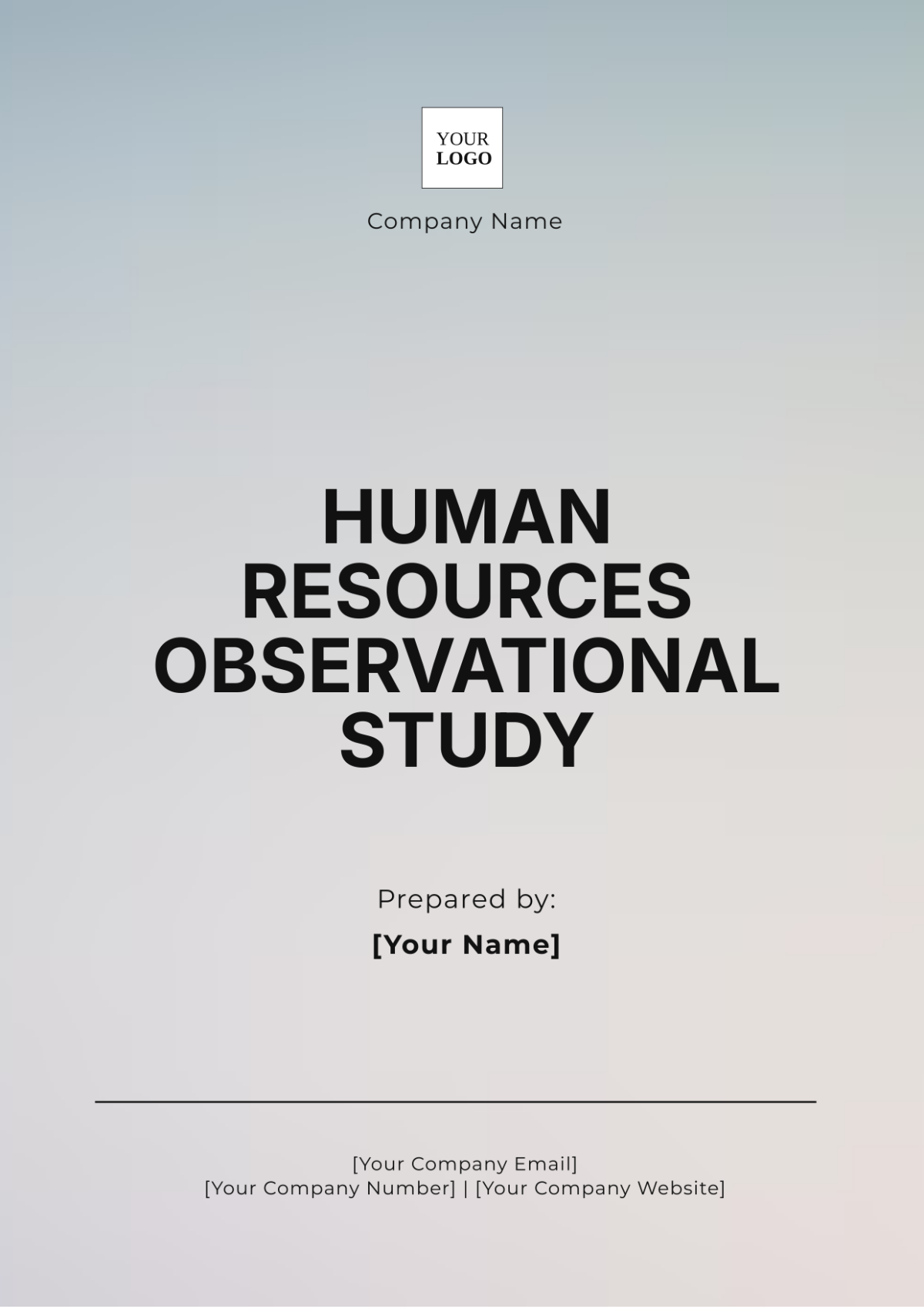 Human Resources Observational Study Template - Edit Online & Download