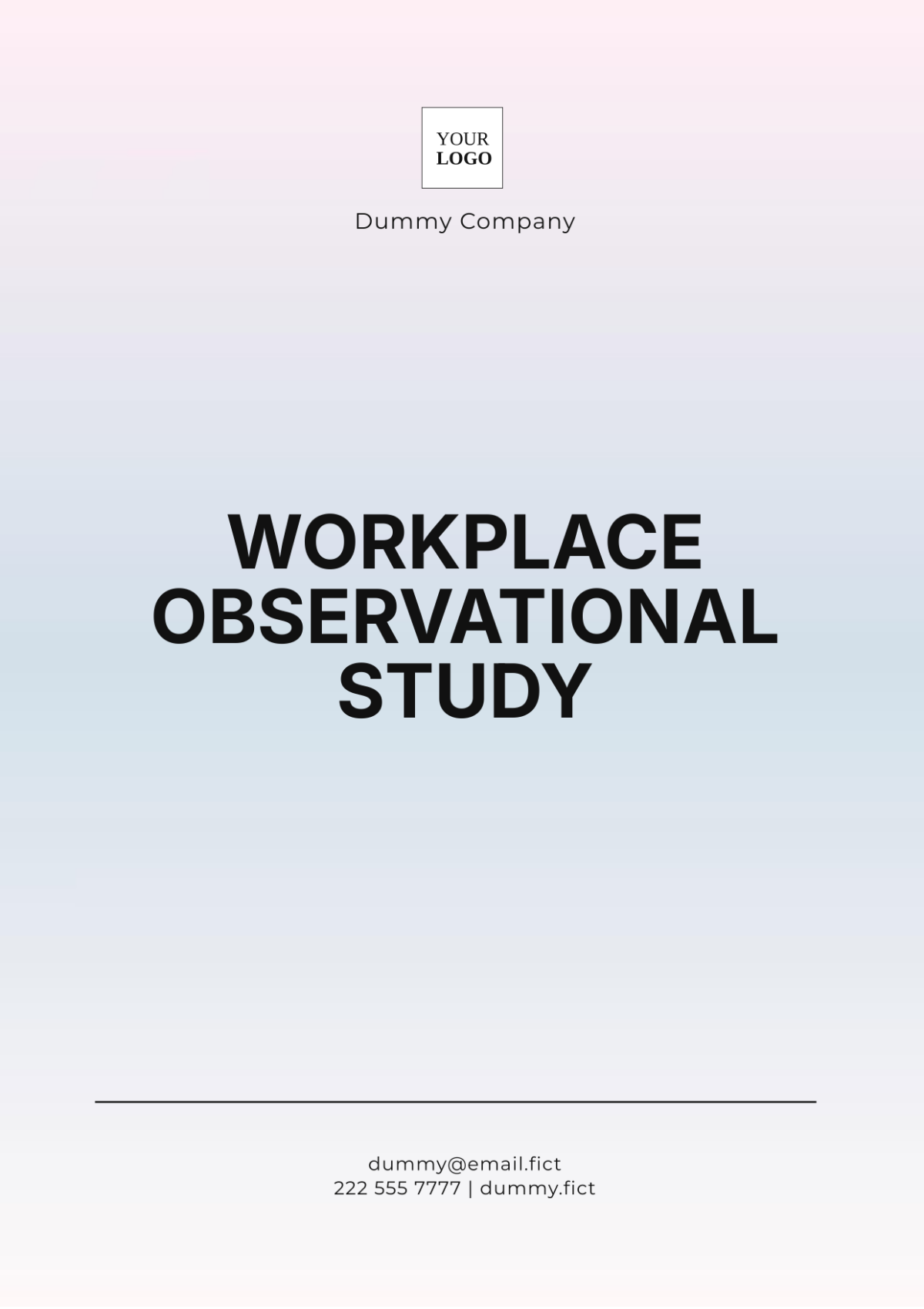 Workplace Observational Study Template - Edit Online & Download