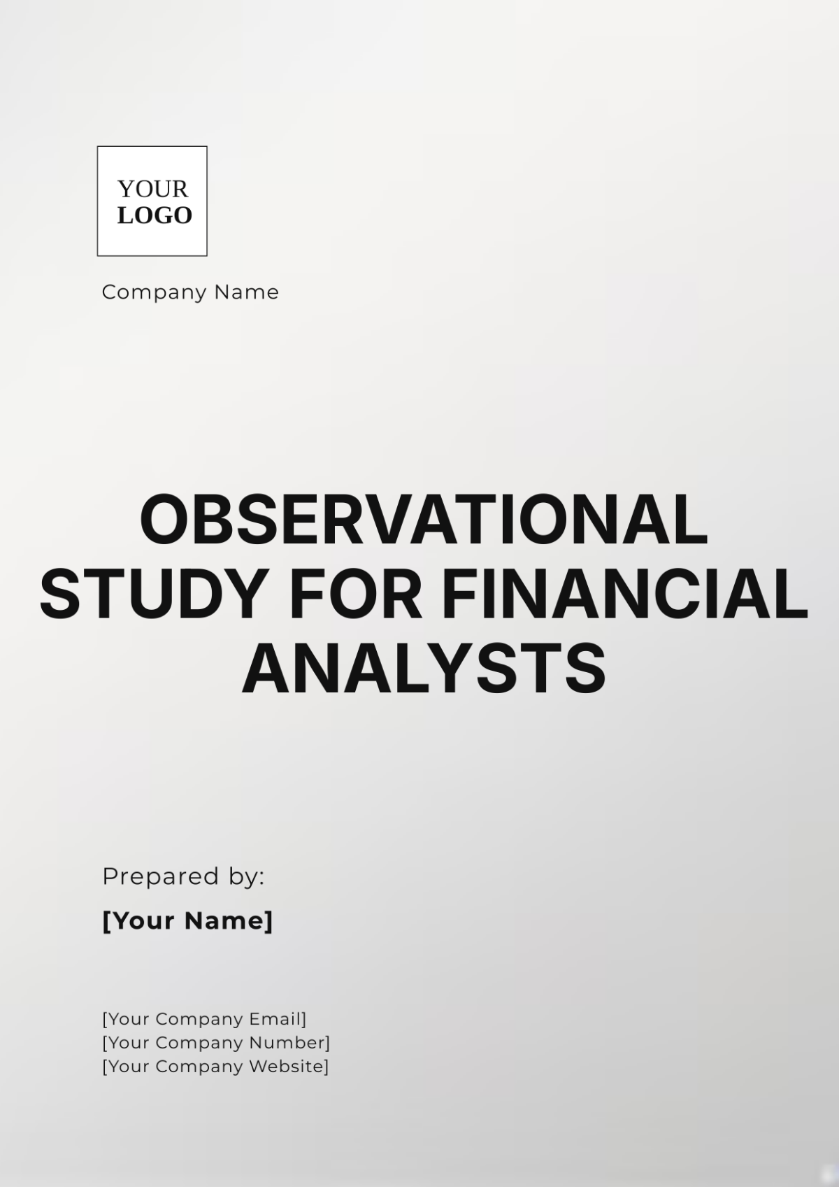 Observational Study for Financial Analysts Template - Edit Online & Download