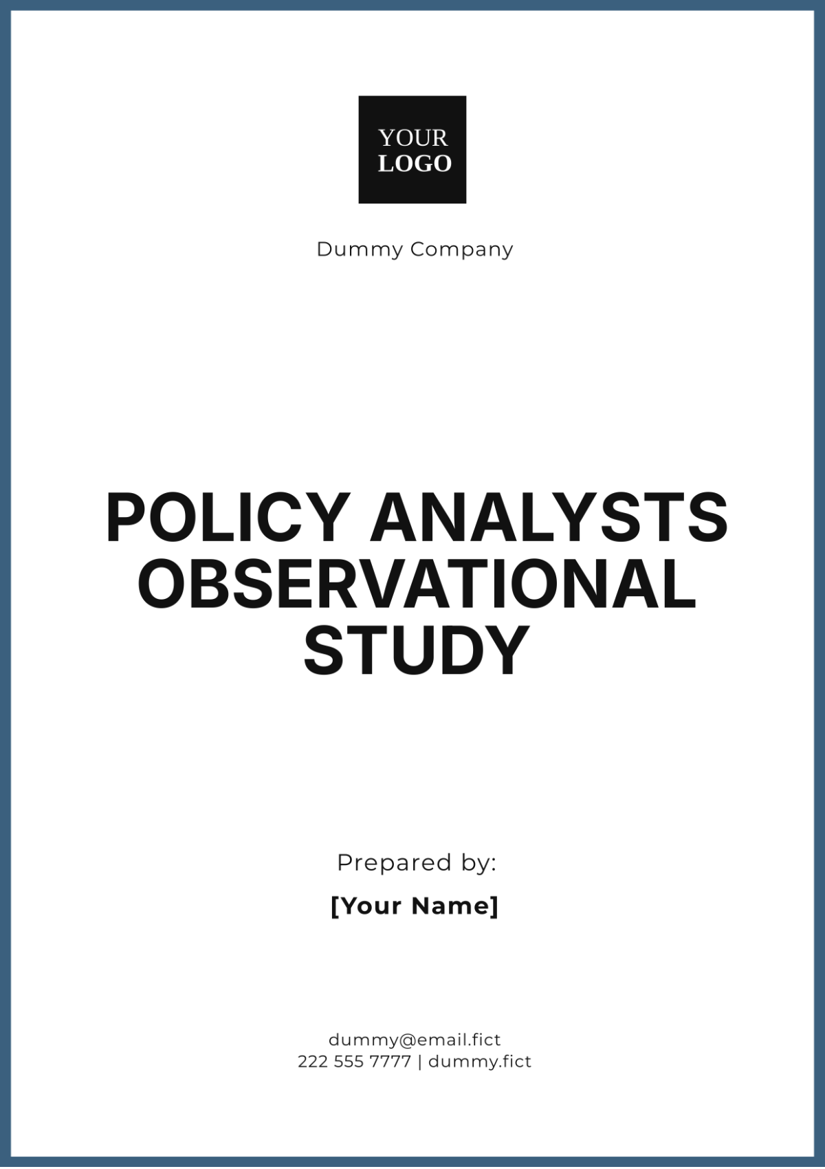 Policy Analysts Observational Study Template - Download | Template.net