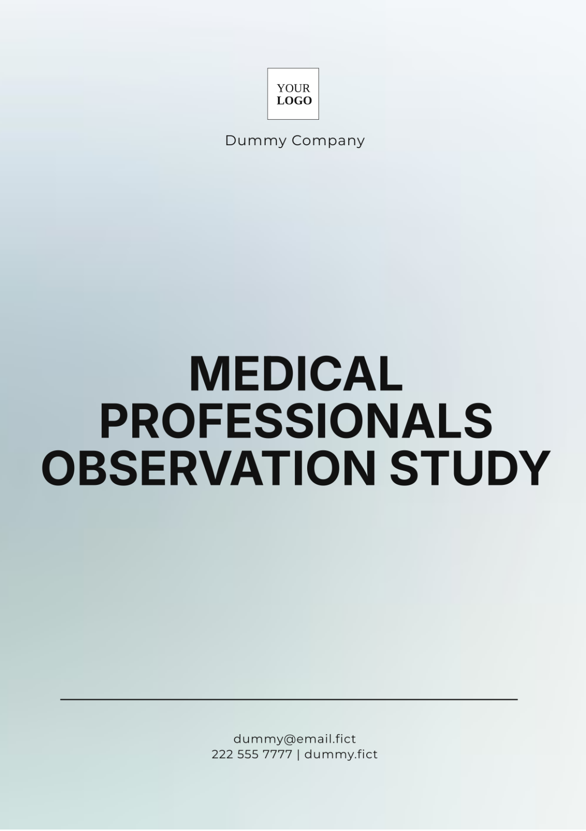 Medical Professionals Observational  Study Template - Edit Online & Download