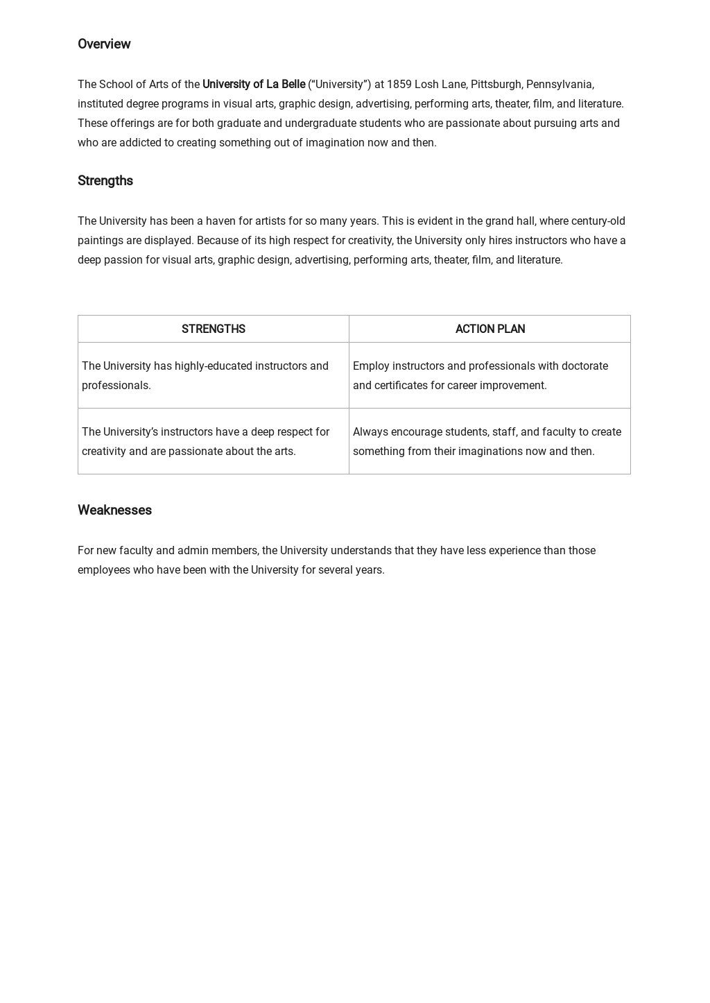 Personal Swot Analysis Template [Free PDF] - Word (DOC) | Apple (MAC