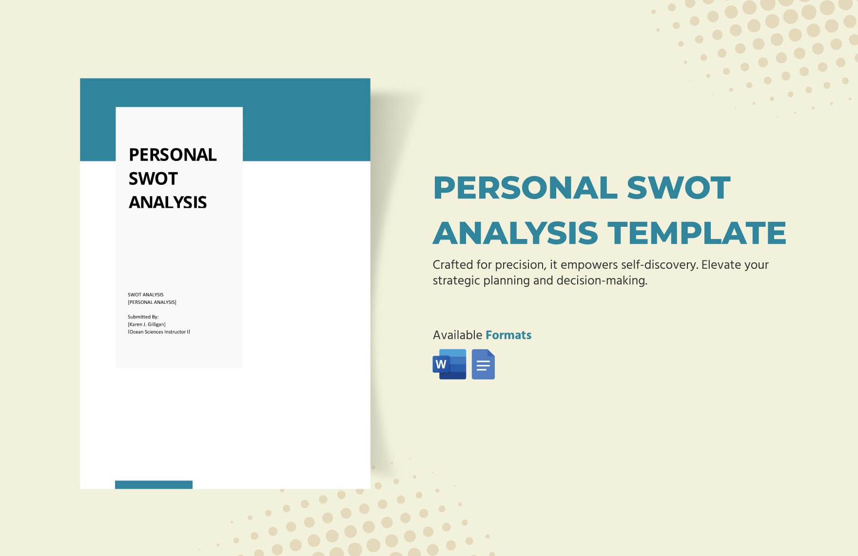 Personal Swot Analysis Template in Word, Google Docs