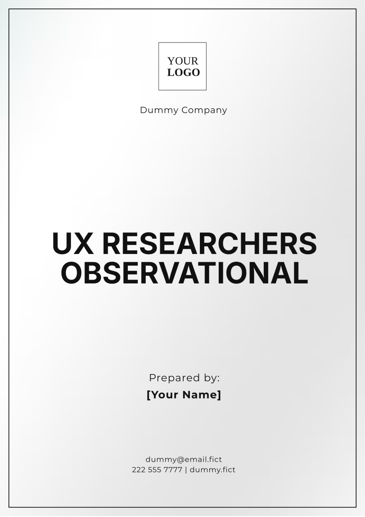 UX Researchers Observational Template - Edit Online & Download