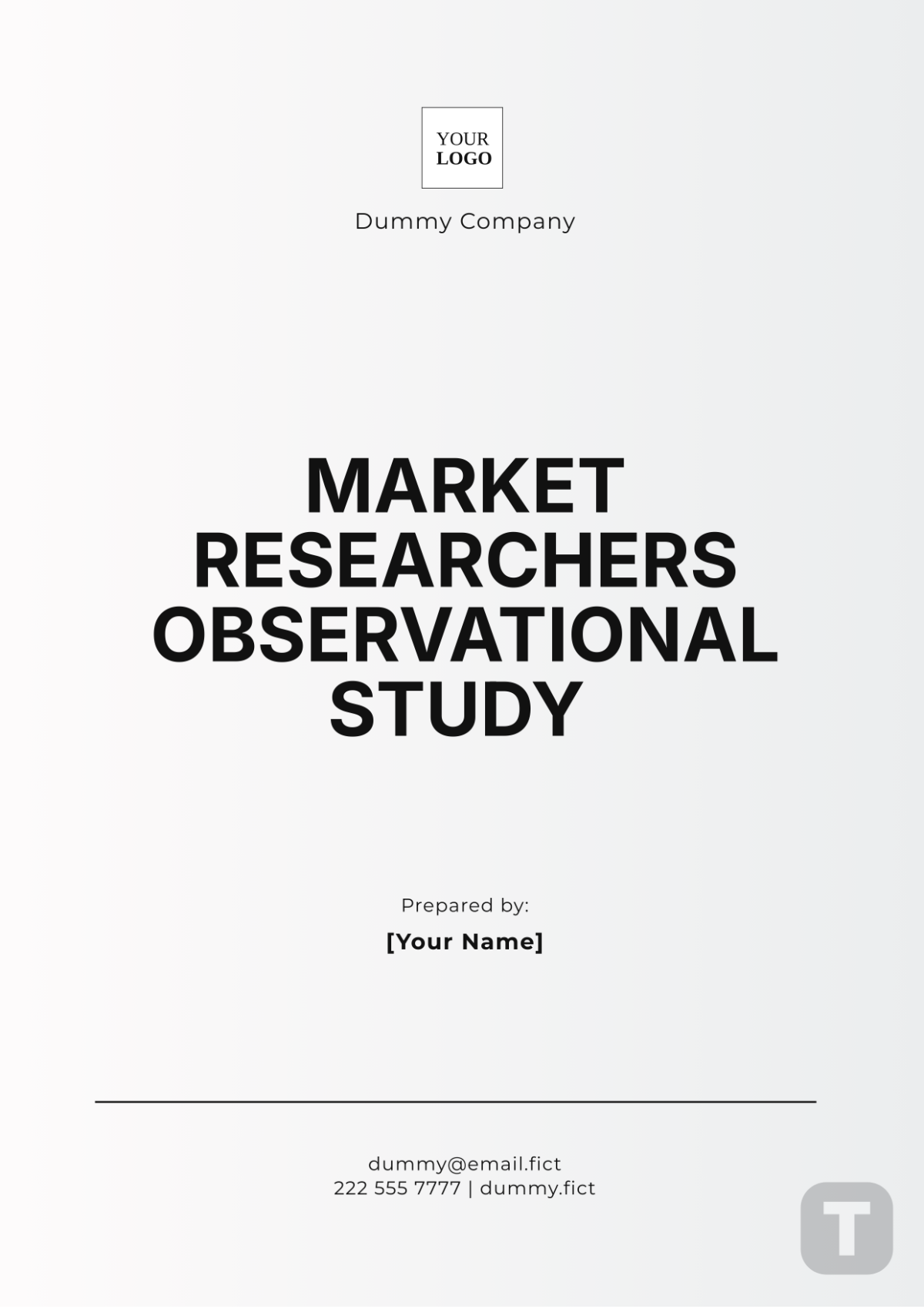 Market Researchers Observational Study Template - Edit Online & Download