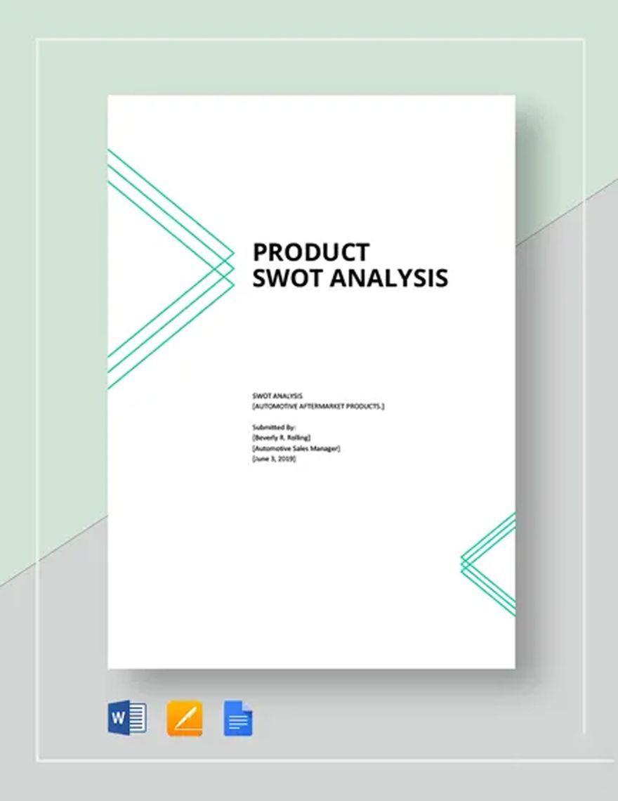 Product SWOT Analysis Template