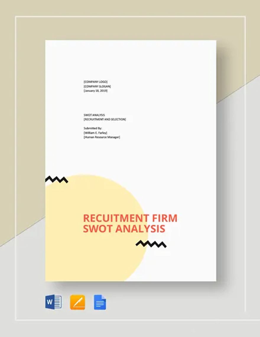 Recruitment swot analysis template