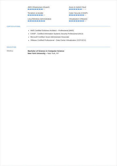 Free IT Professionals ATS Resume Template, AI Resume Builder