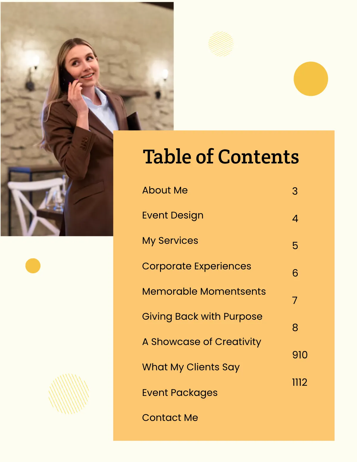 Free Event Portfolio Template to Edit Online