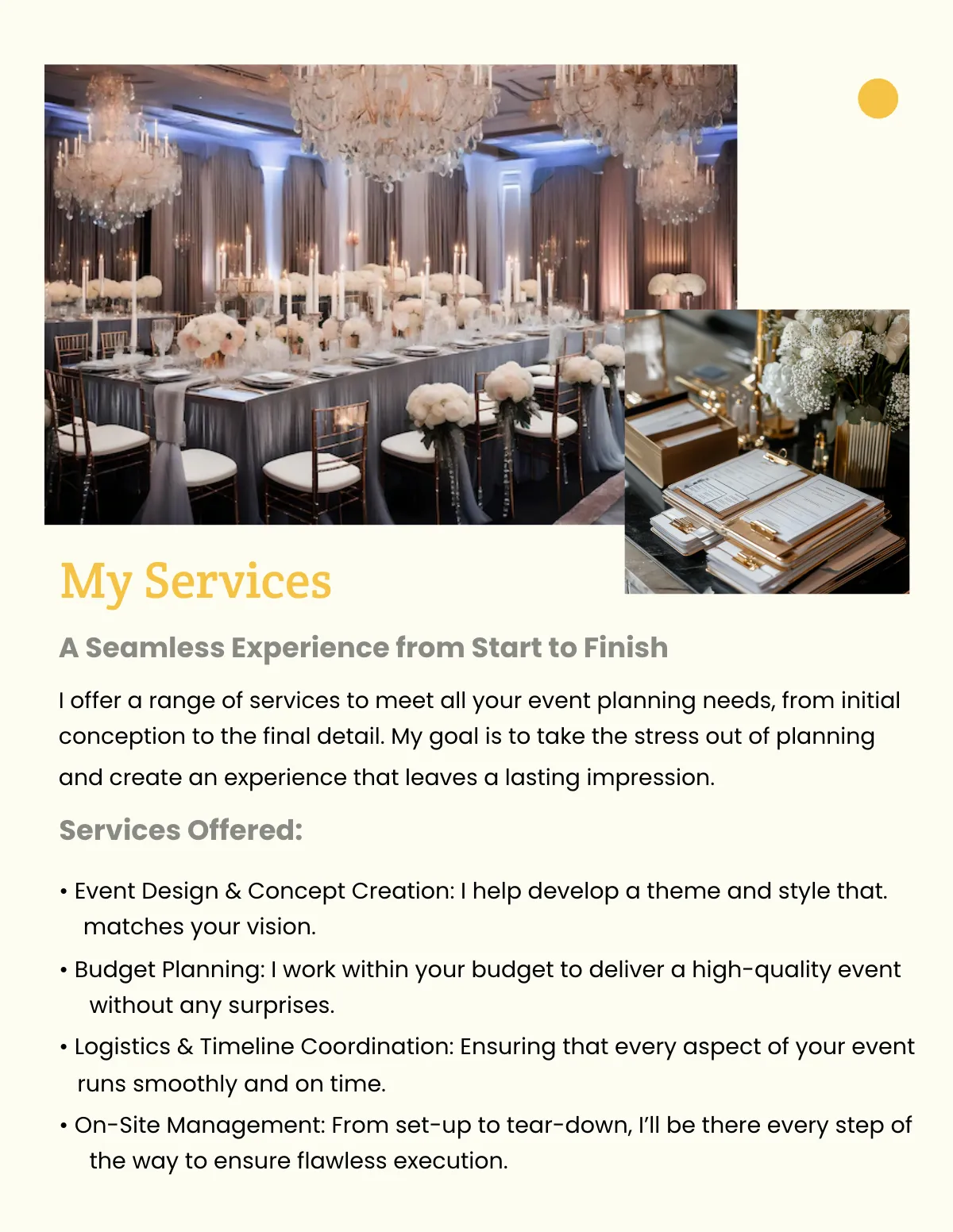 Free Event Portfolio Template to Edit Online