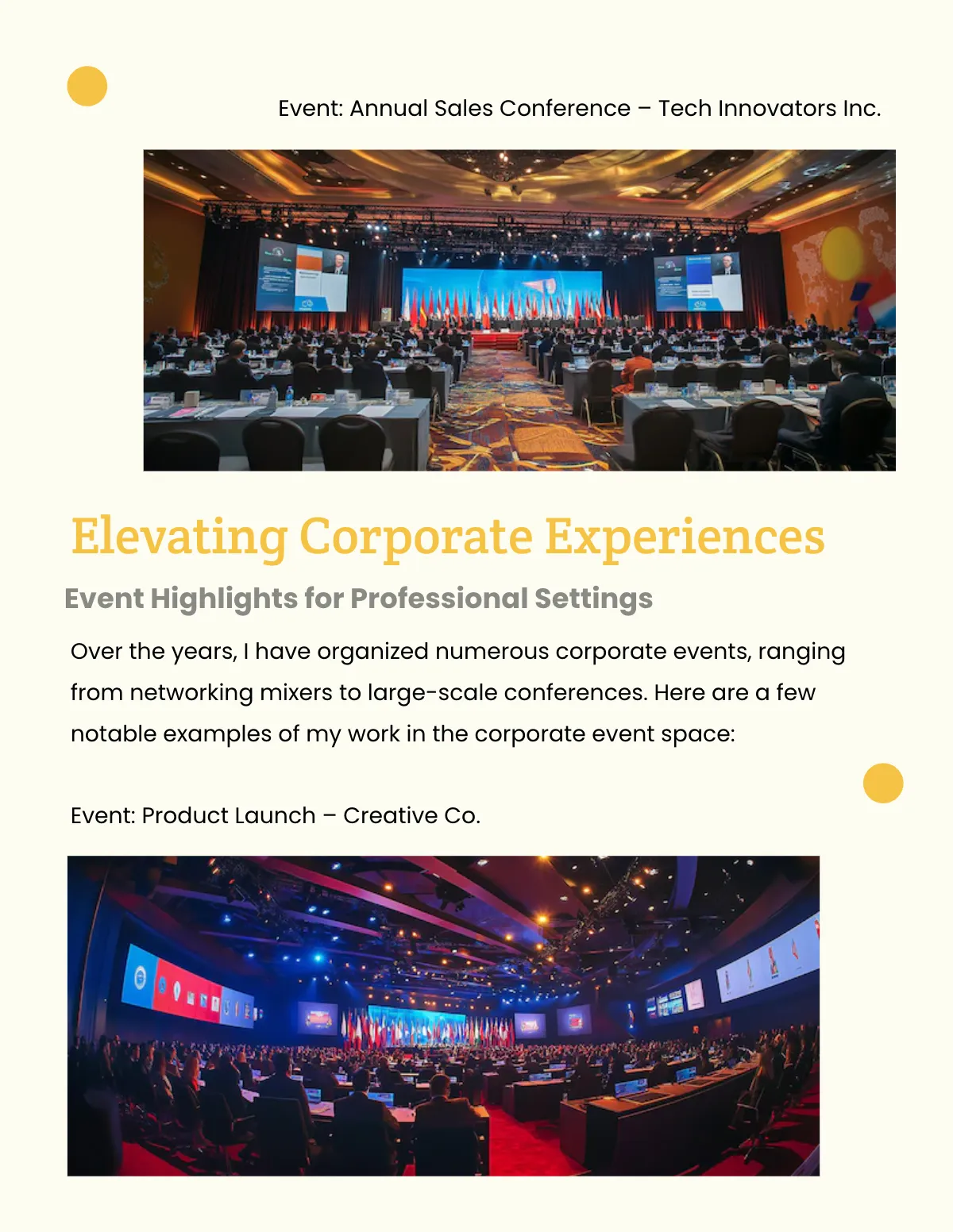 Free Event Portfolio Template to Edit Online