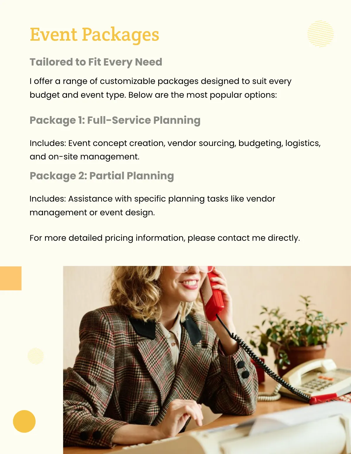 Free Event Portfolio Template to Edit Online