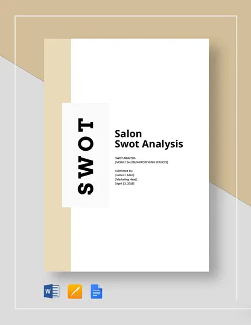 Salon swot analysis template