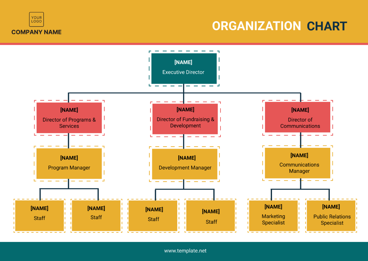 Non-Profit Organization Chart Template