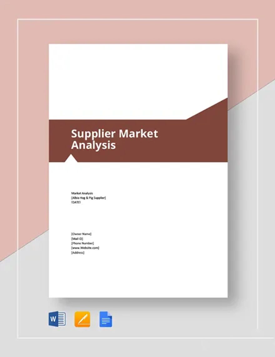 Supplier Market Analysis Template in Word, Google Docs, Apple Pages