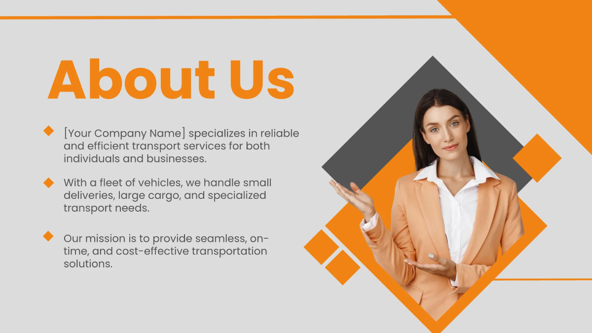 Free Transport Presentation Template to Edit Online