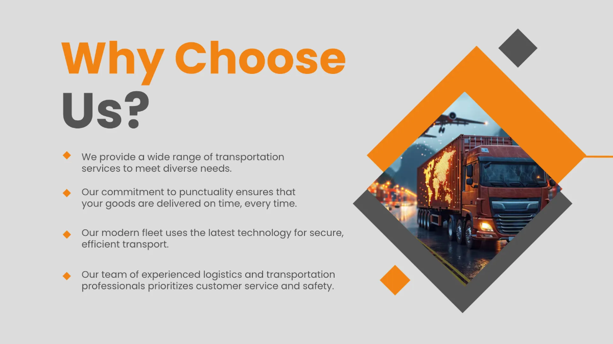 Free Transport Presentation Template to Edit Online