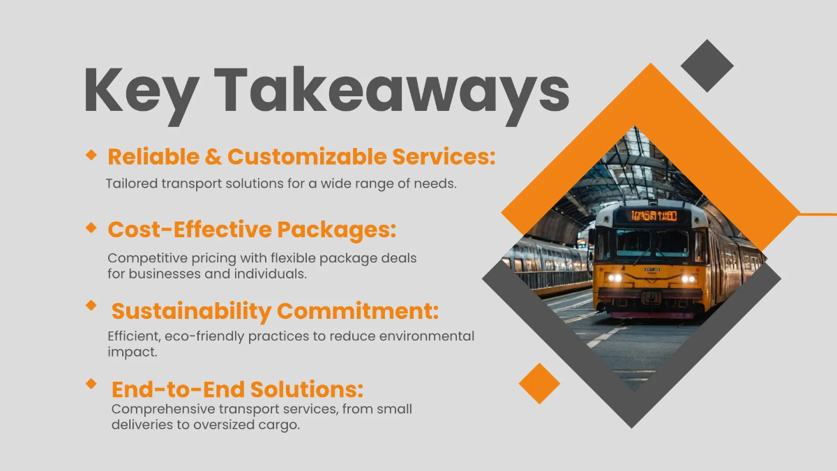 Free Transport Presentation Template to Edit Online