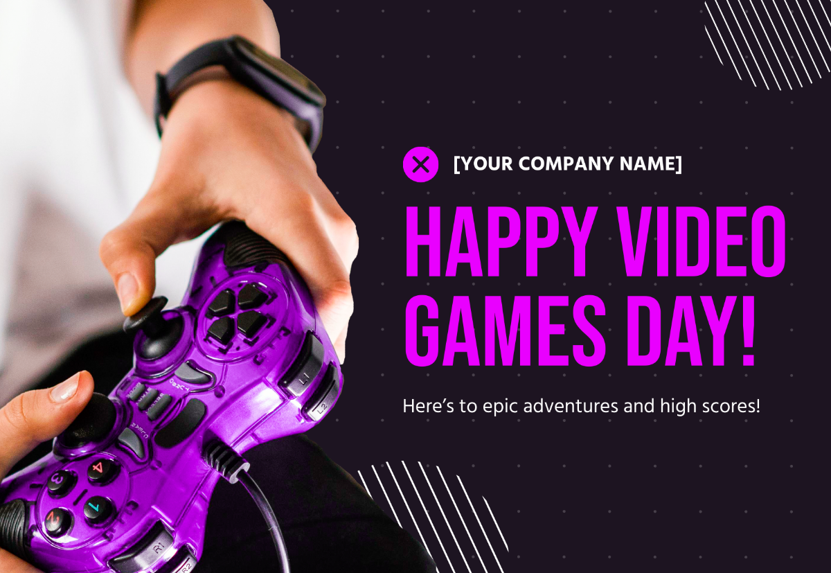 Happy Video Games Day Template - Edit Online & Download