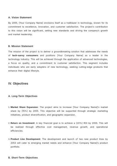 Free Project Strategic Plan Template to Edit Online