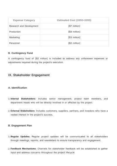 Free Project Strategic Plan Template to Edit Online