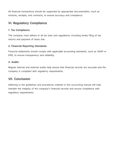Free Accounting Manual Template to Edit Online