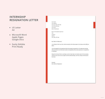 Free Resignation Letter Templates | Download Ready-Made | Template.net