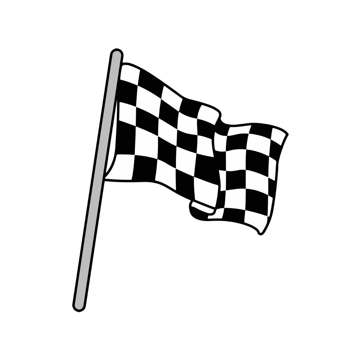 Cartoon Racing Flag Clipart