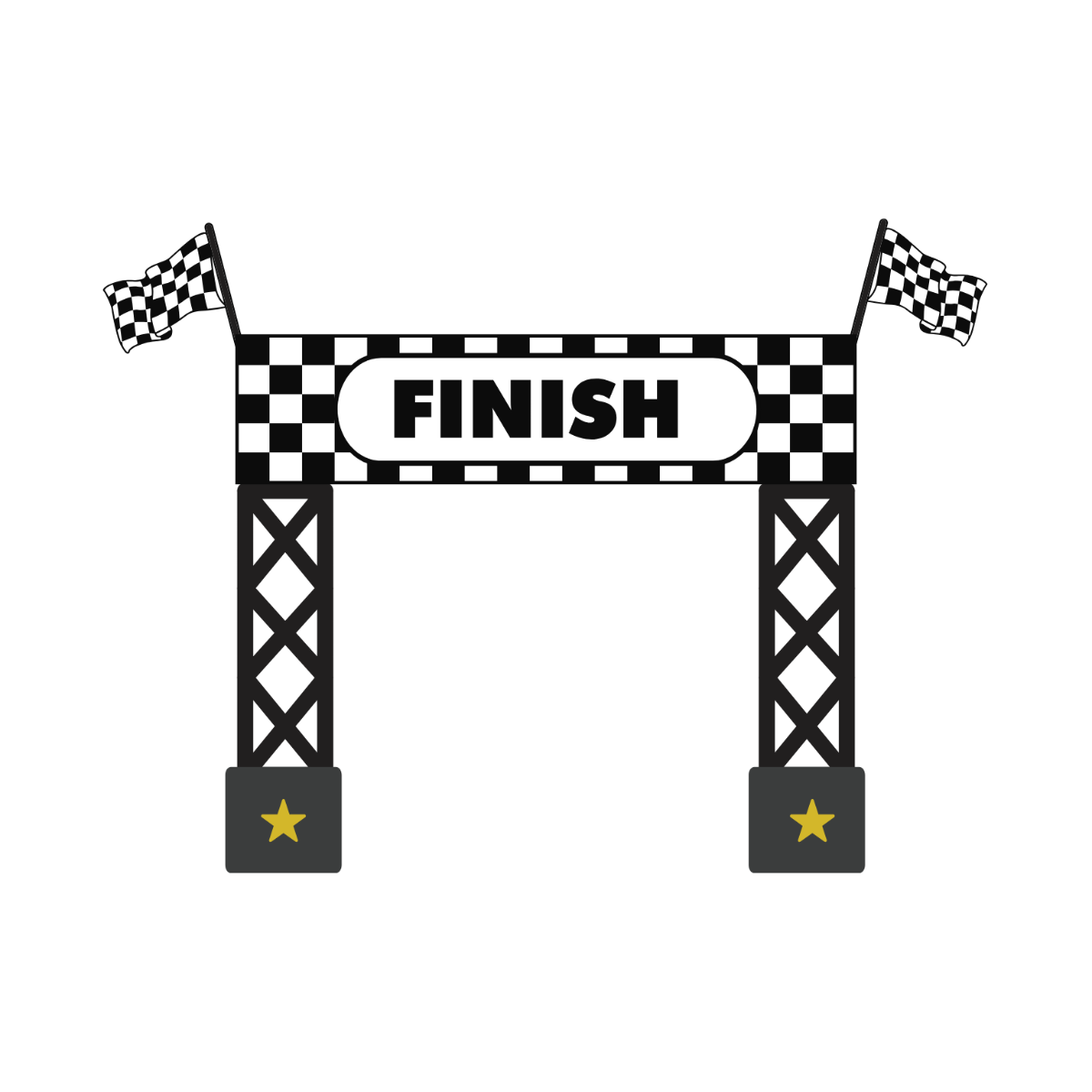 Racing Finish Line Flag Clipart