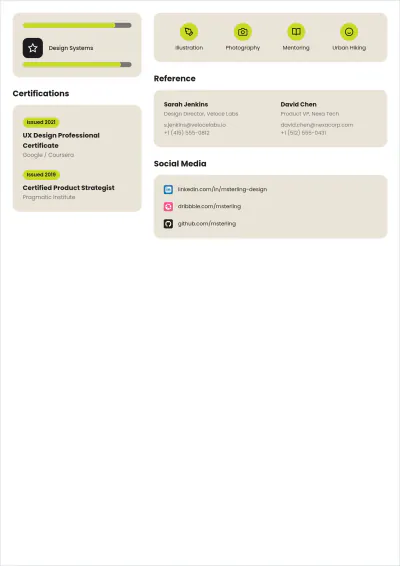 Free Product Designer ATS Resume Template, AI Resume Builder
