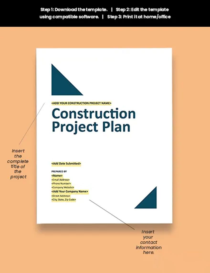 Construction Cost Management Plan Template