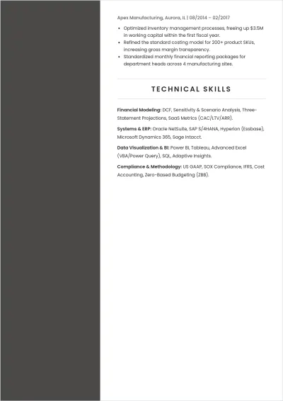 Free Finance ATS Resume Template, AI Resume Builder
