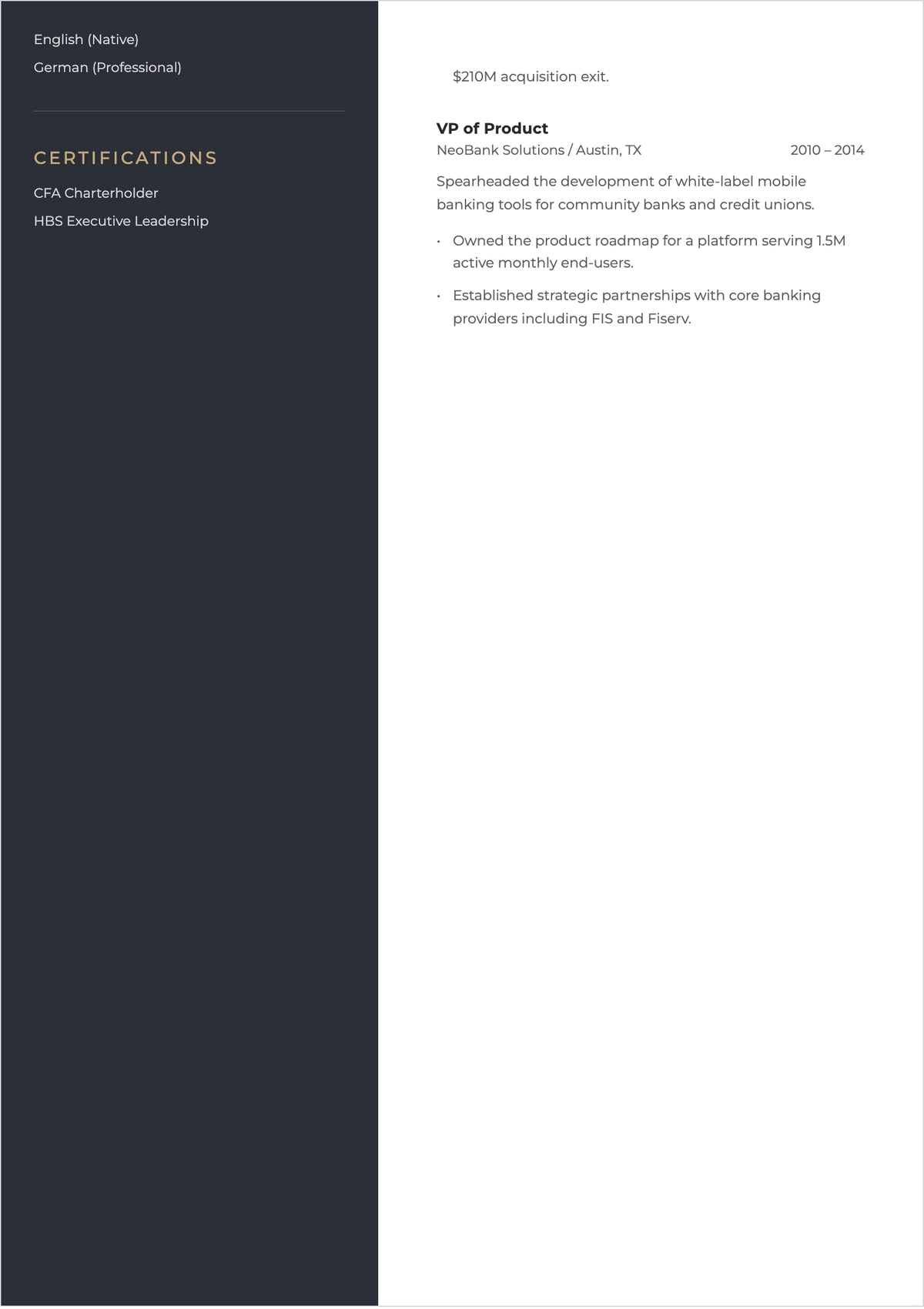 Free Founder ATS Resume Template, AI Resume Builder