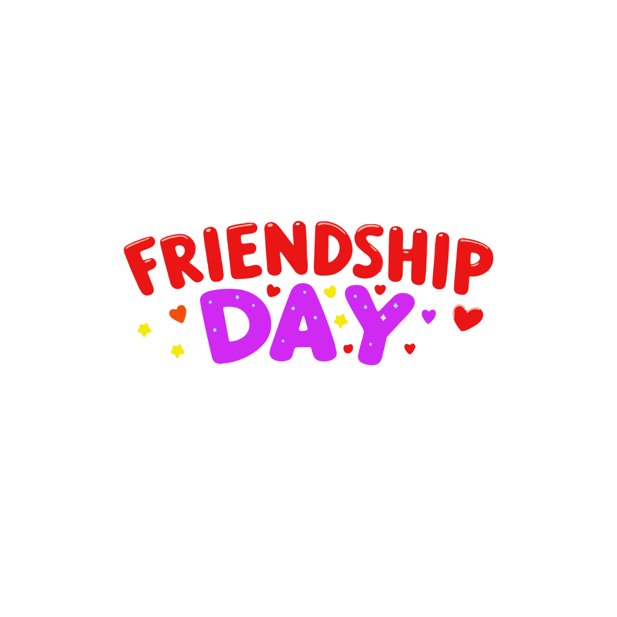 Friendship Day Text Clipart - Edit Online | Template.net