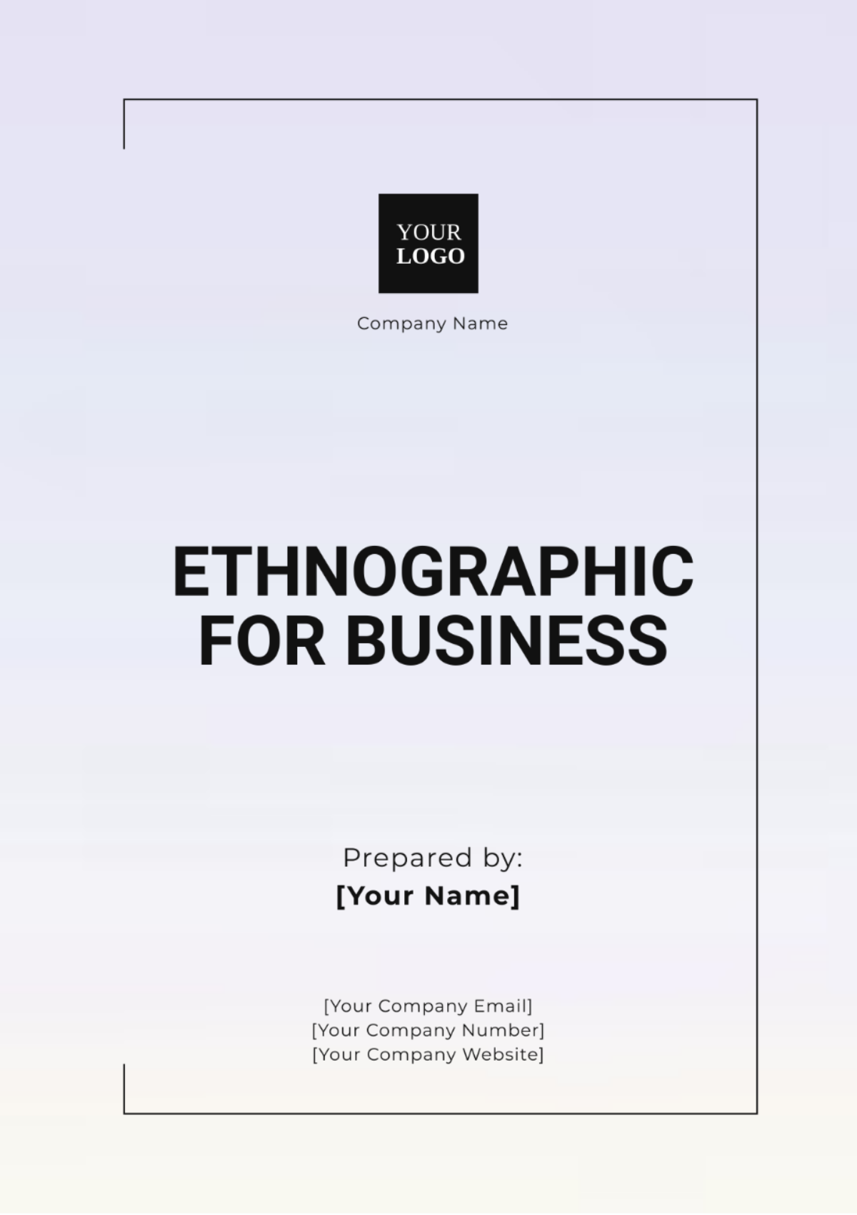 Ethnographic for Business Template - Edit Online & Download