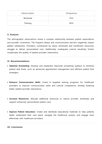 Free Healthcare Ethnography Template to Edit Online