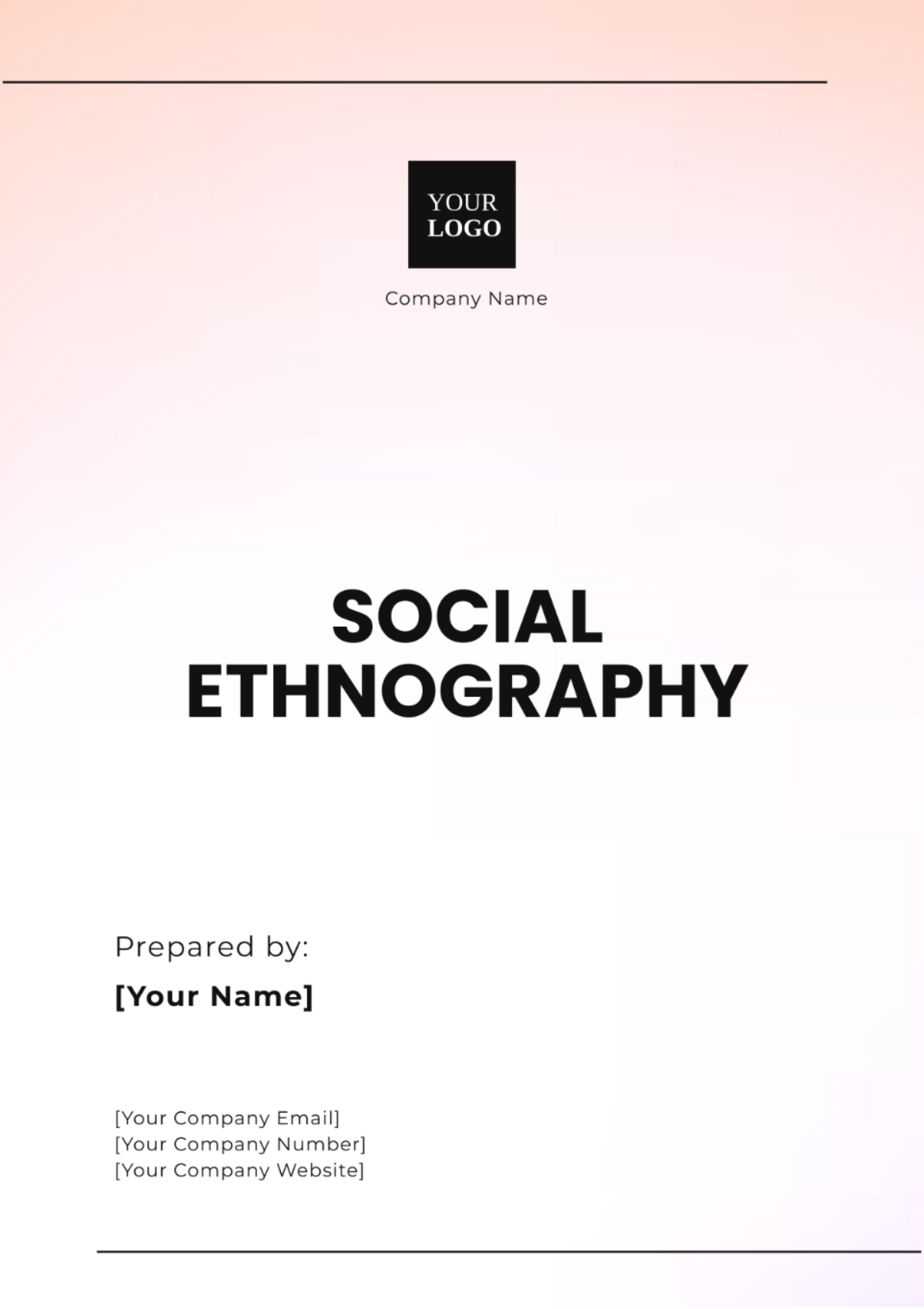 Social Ethnography Template - Edit Online & Download