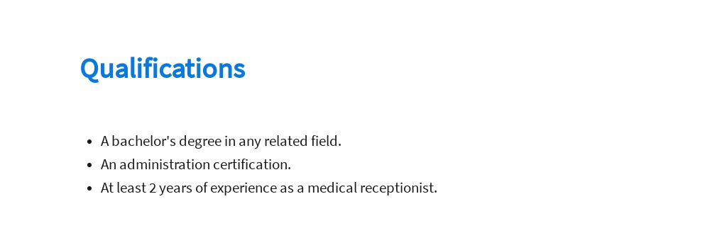 Free Medical Office Receptionist Job Ad and Description Template 5.jpe