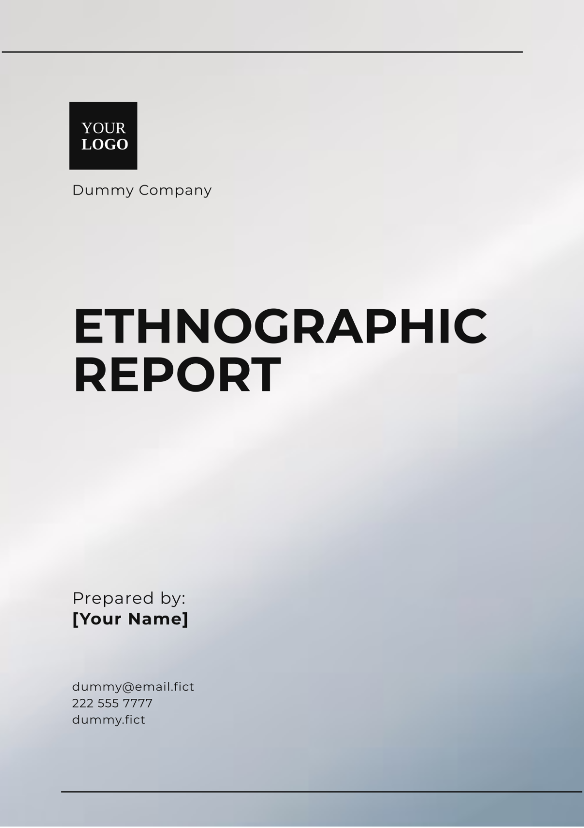 Free Ethnographic Report Template to Edit Online