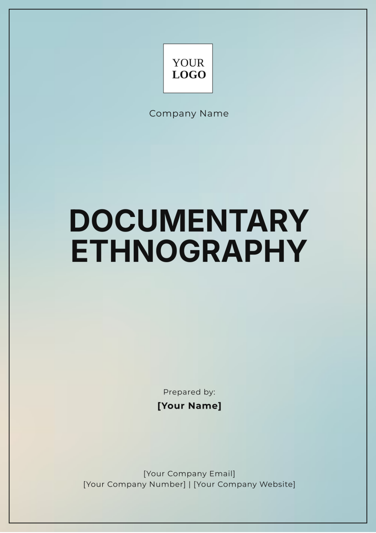 Documentary Ethnography Template - Edit Online & Download