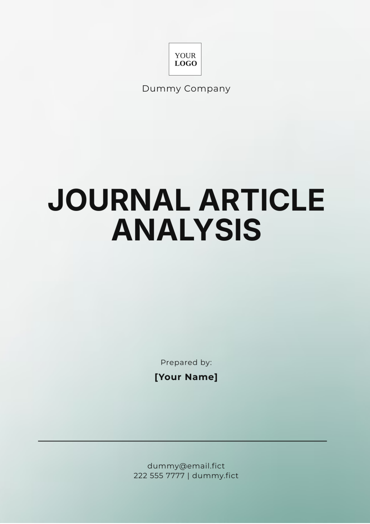 Journal Article Analysis Template - Edit Online & Download