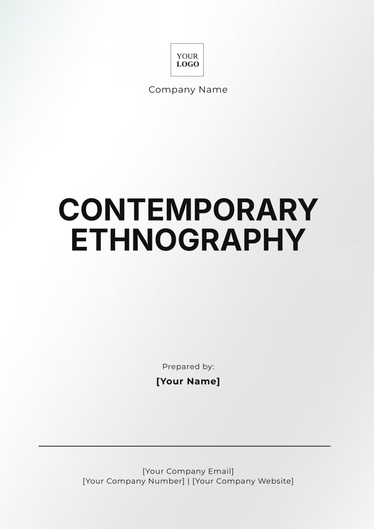 Contemporary Ethnography Template - Edit Online & Download