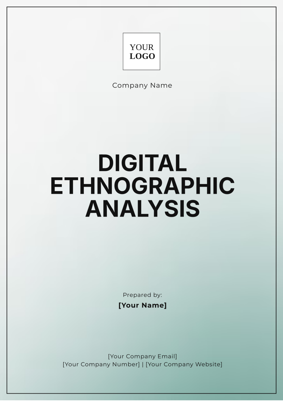 Digital Ethnographic Analysis Template - Edit Online & Download