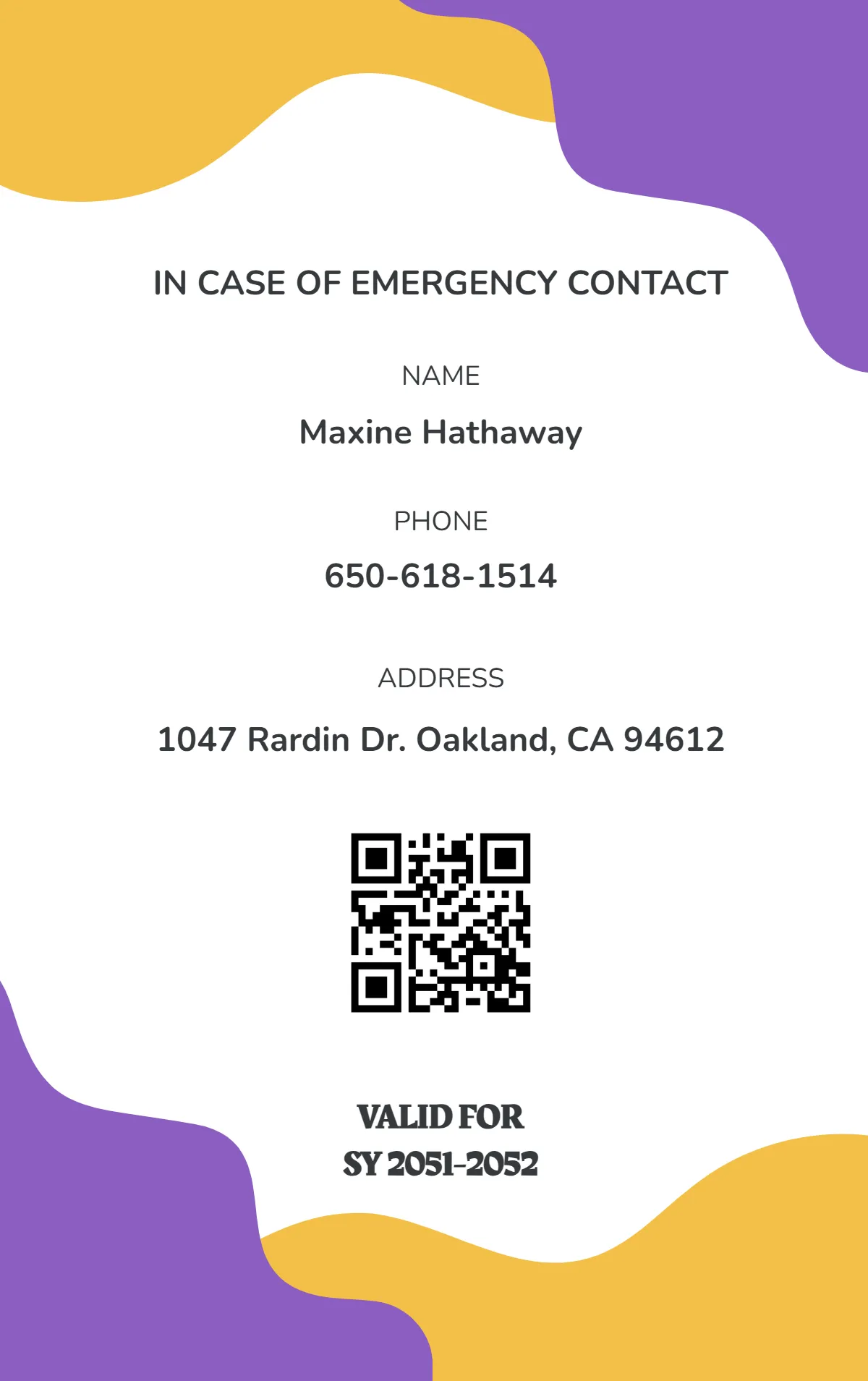 Free Colorful Child ID Card Template to Edit Online